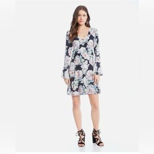 Karen Kane Blue Floral Fresco Taylor Dress Size 3X